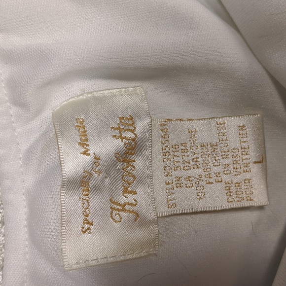 Kroshetta large halter white/silver metallic knit dress - Picture 3 of 4